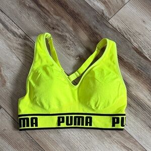 PUMA Women's Bright Yellow Sports Bra